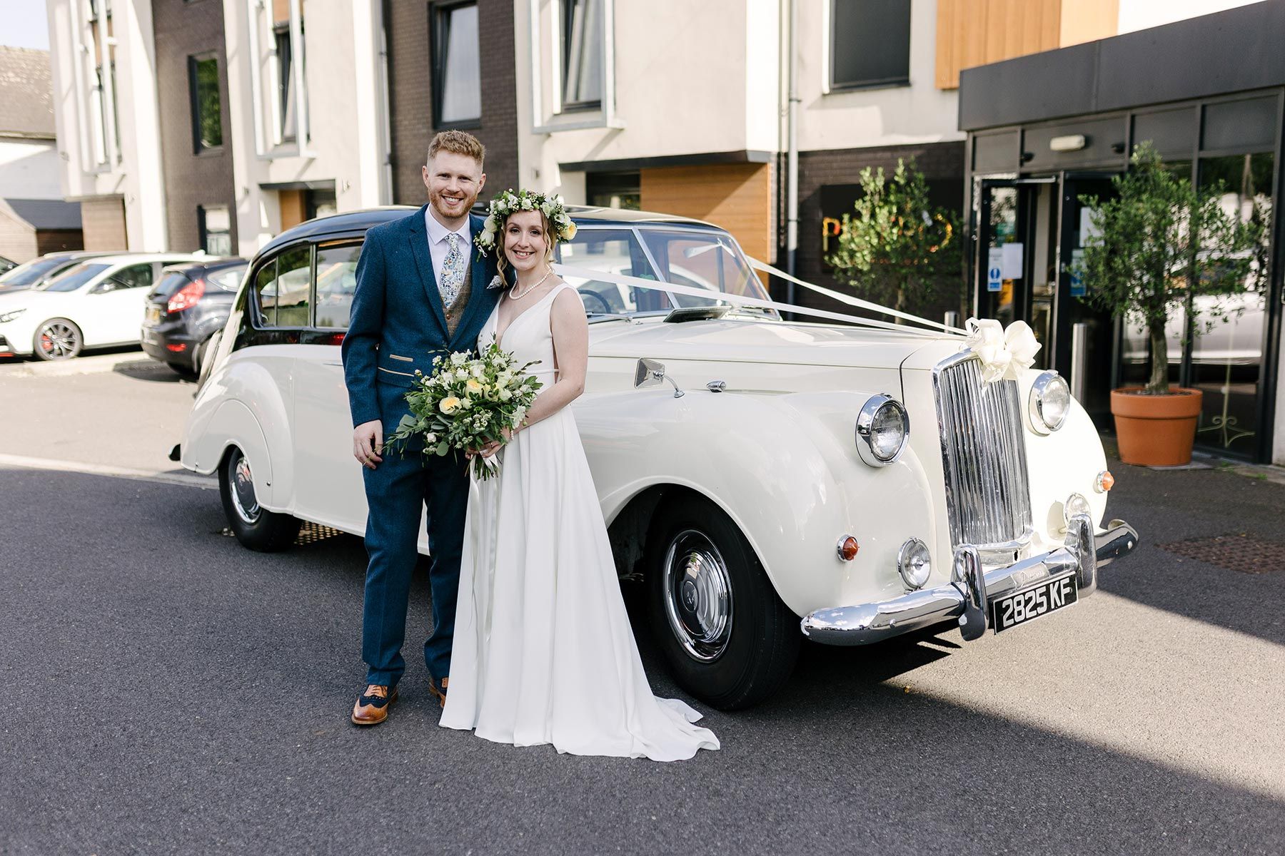 Princess Vintage Car for the Wedding of Emily and Alex
