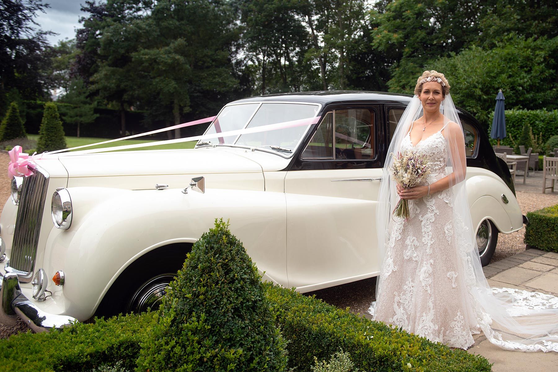 Princess Vintage Car for the Wedding of Rebecca