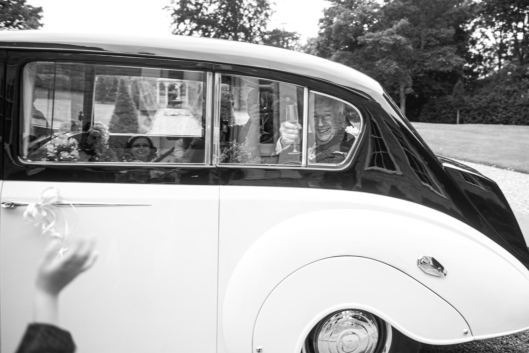 Princess Vintage Car for the Wedding of Rebecca