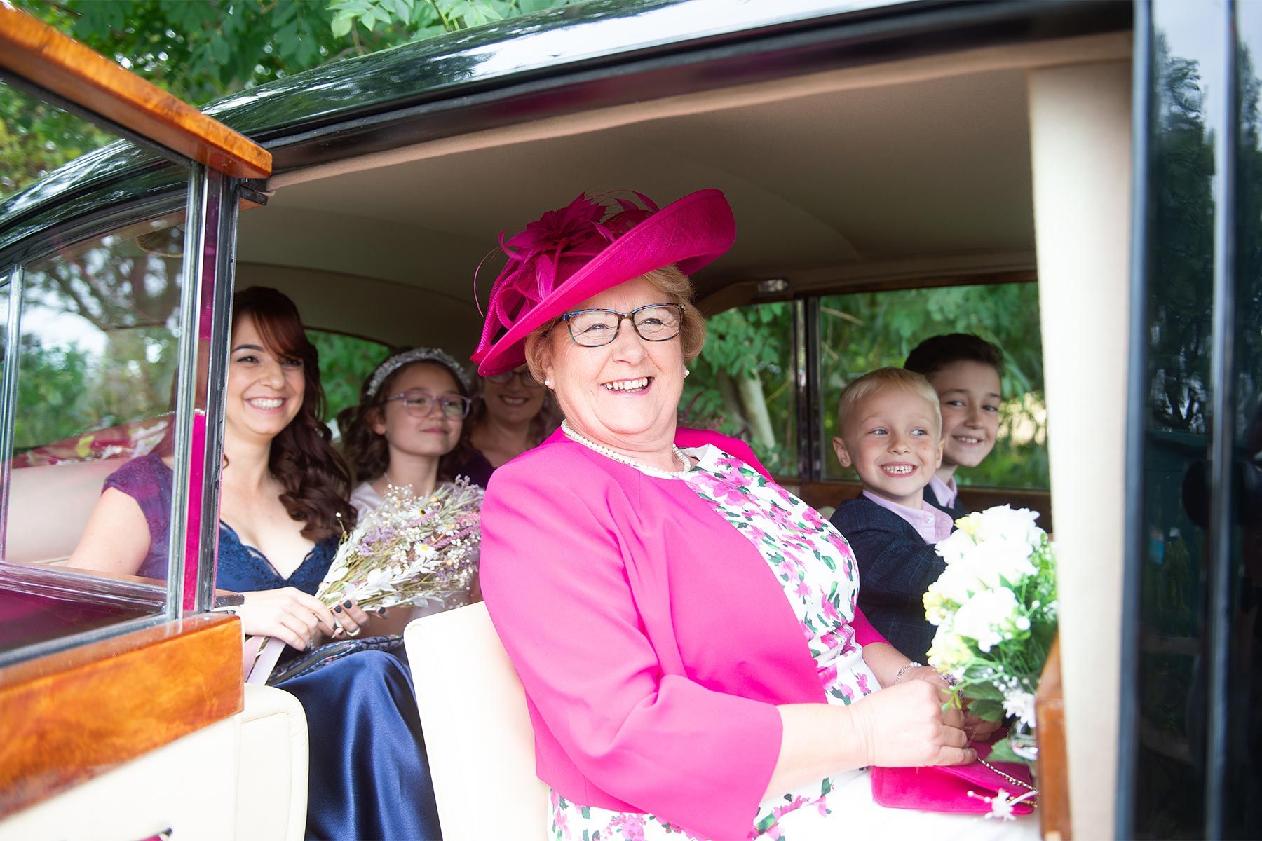 Princess Vintage Car for the Wedding of Rebecca