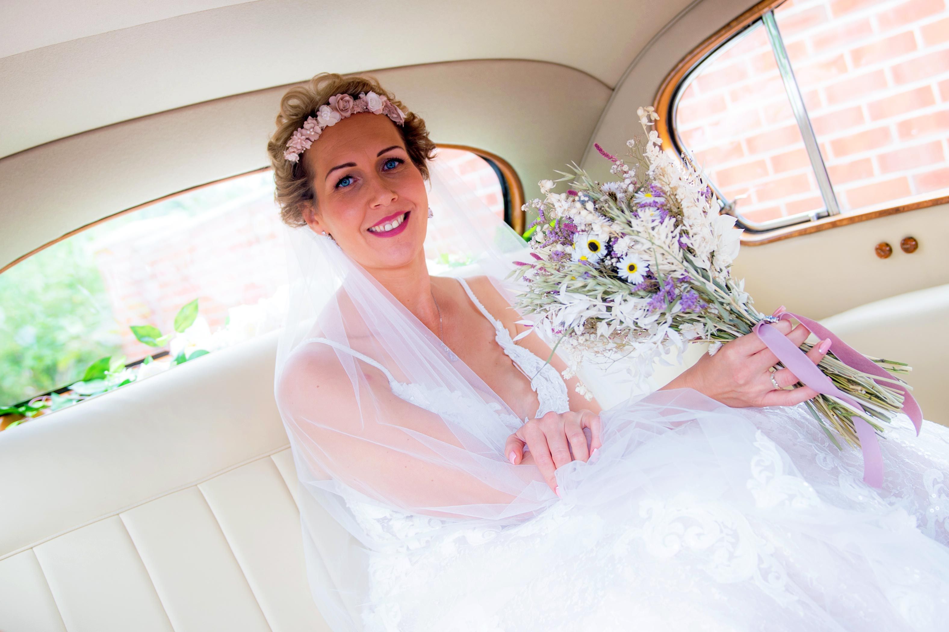 Princess Vintage Car for the Wedding of Rebecca