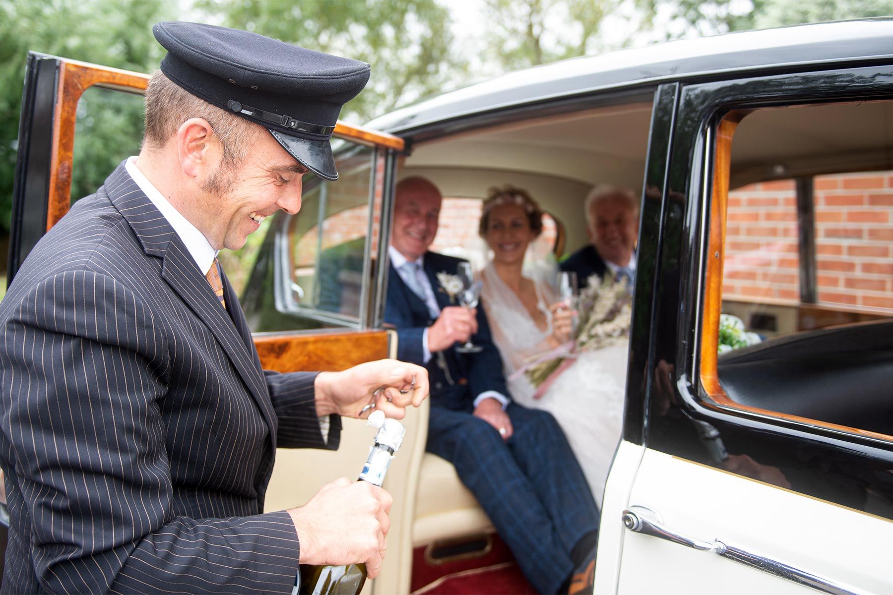 Princess Vintage Car for the Wedding of Rebecca